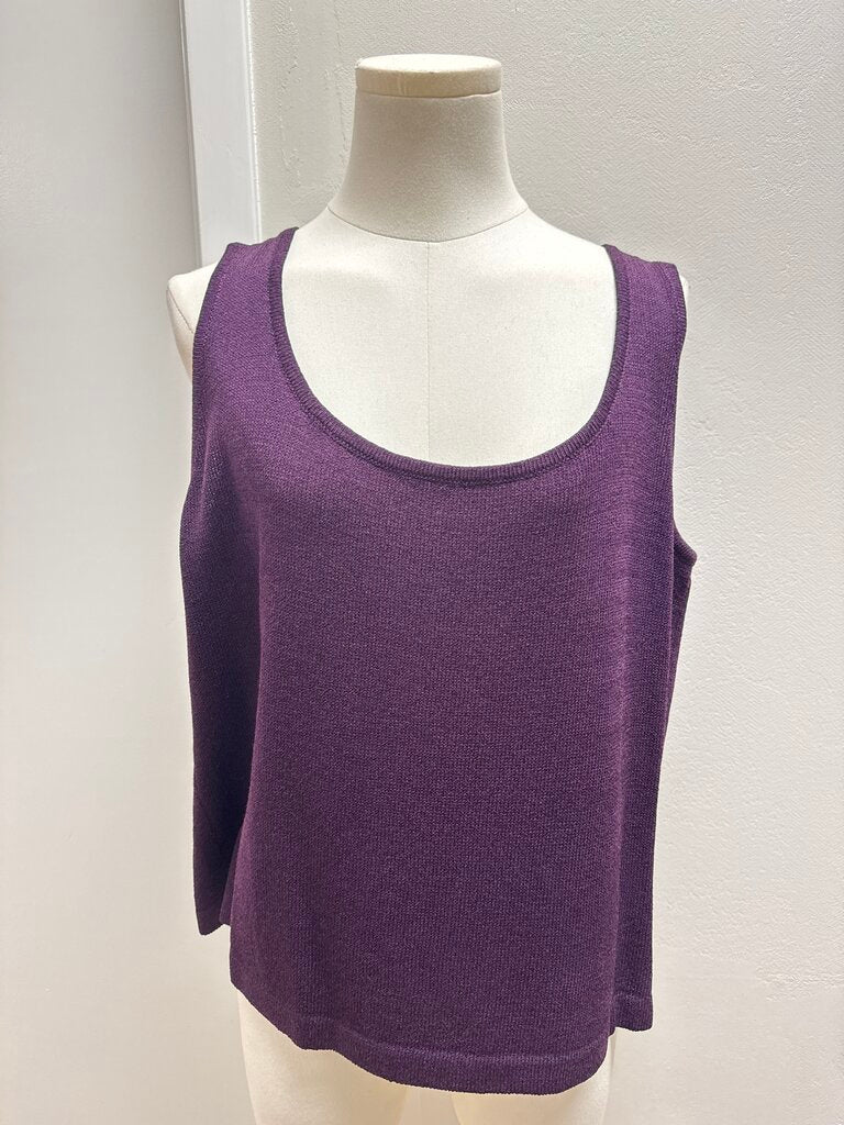 St John Plum Knit Shell NWT