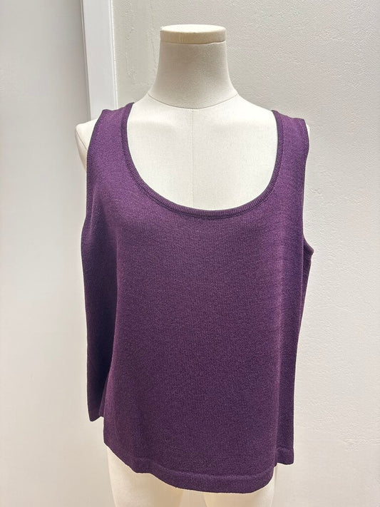 St John Plum Knit Shell NWT