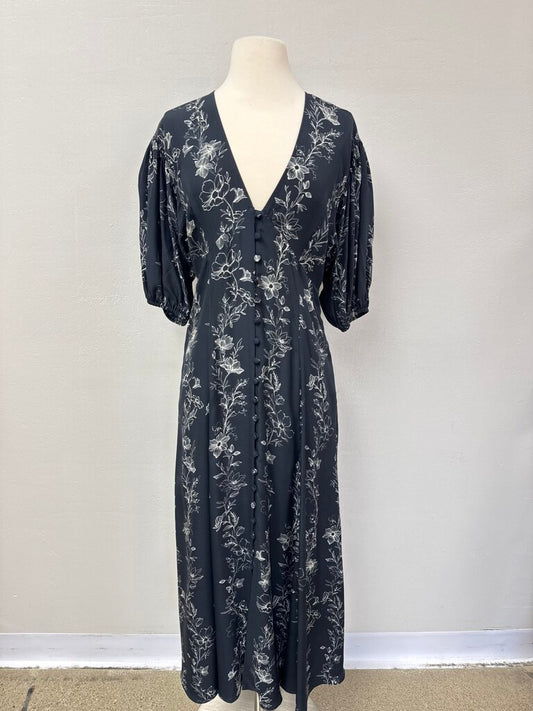 La Ligne Black Floral Maxi Dress