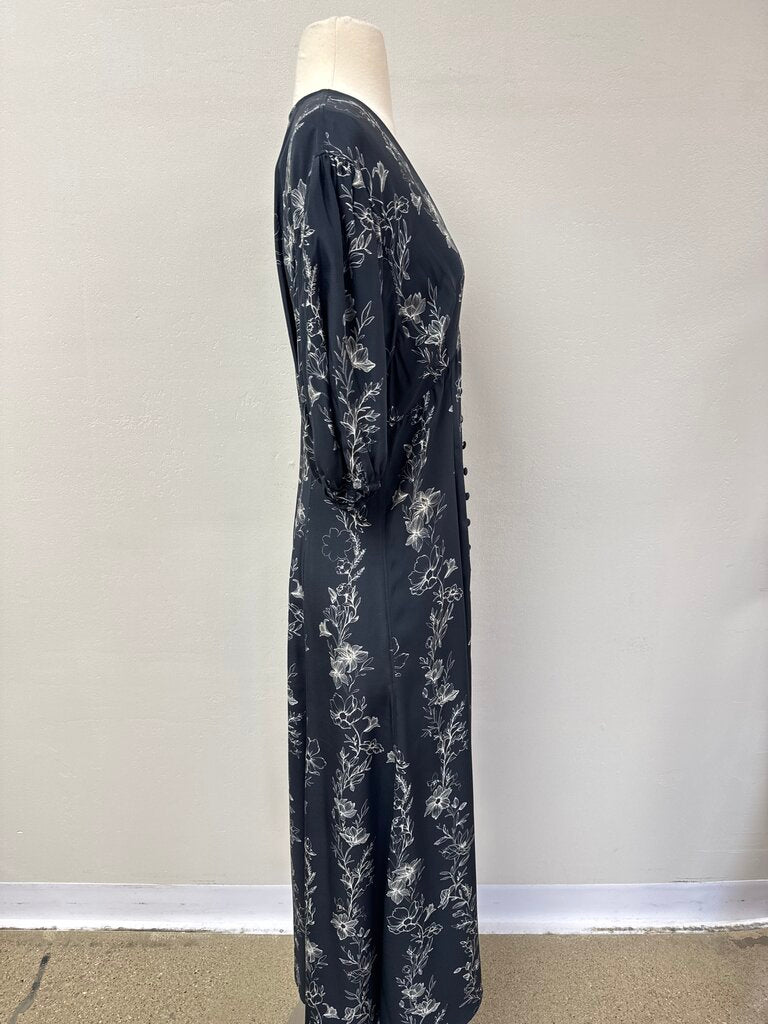 La Ligne Black Floral Maxi Dress