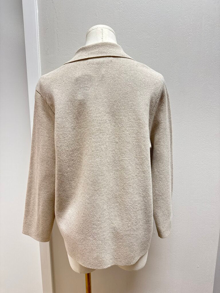 Eileen Fisher Oatmeal Notch Collar Jacket NWT