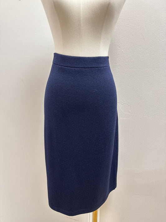 St John Blue Knit Skirt NWT