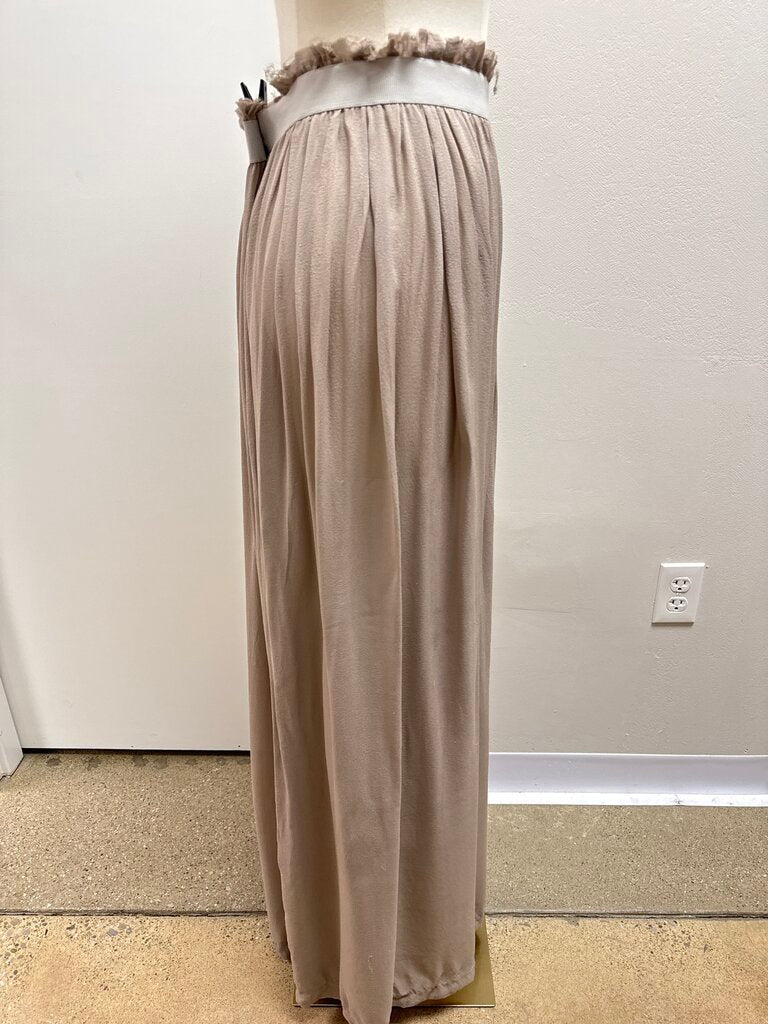 Kristensen Du Nord Tan Silk Maxi Skirt
