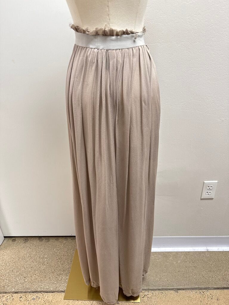 Kristensen Du Nord Tan Silk Maxi Skirt