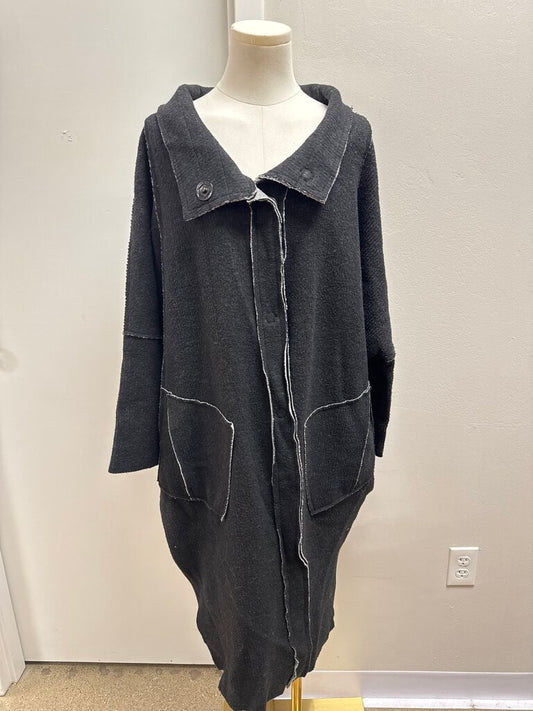 Luukaa Black Sweater Coat