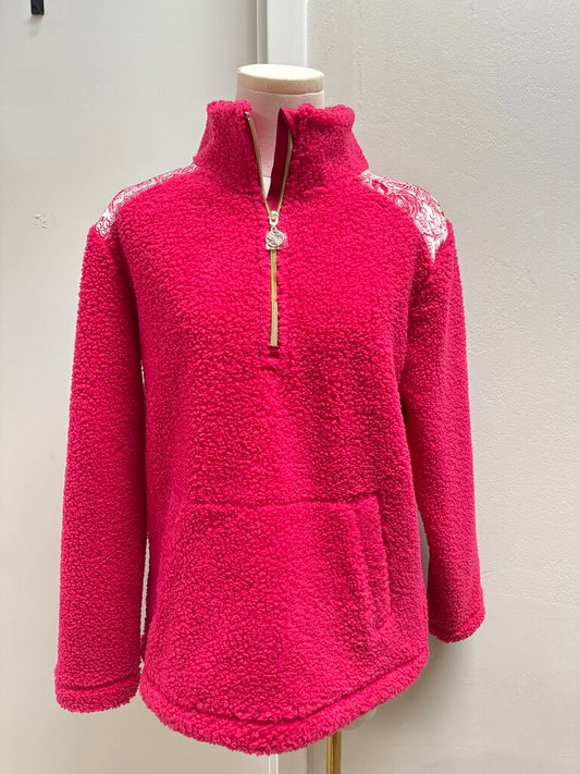 Lilly Pulitzer Pink Fleece Pullover