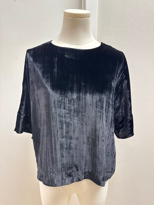 J Brand Black Velvet Top