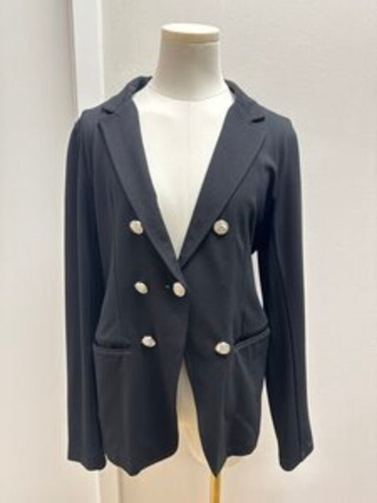 Miller Wendt Black Silver Button Alexis Blazer