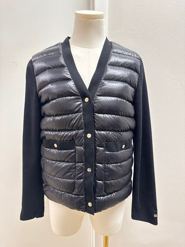 Herno Black Quilted Cropped Jacket