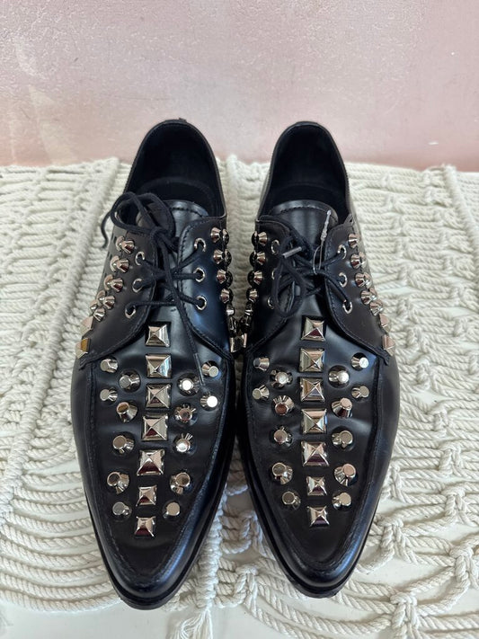 Prada Black Studded Loafer