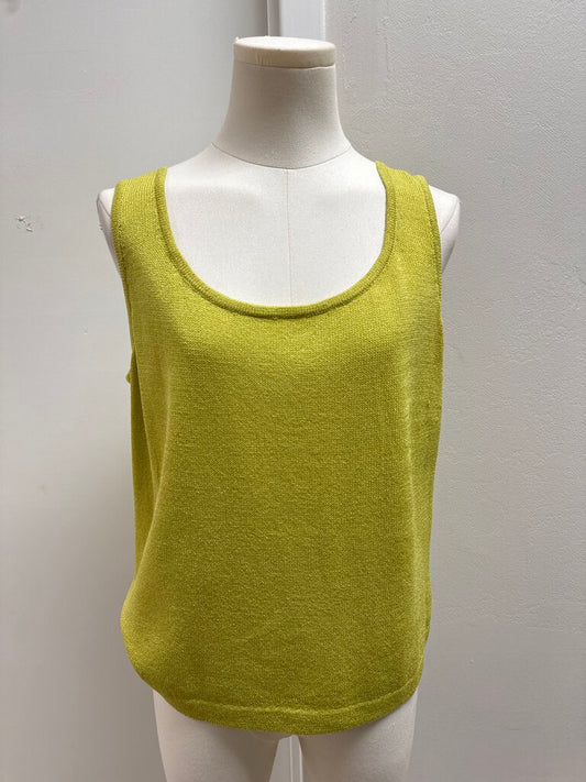 St John Chartreuse Knit Shell NWT