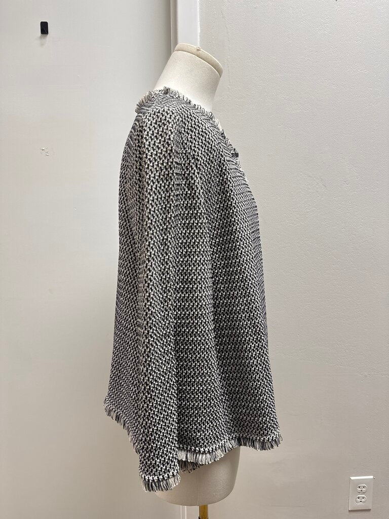 St John Black and White Knit Cropped Jacket NWT