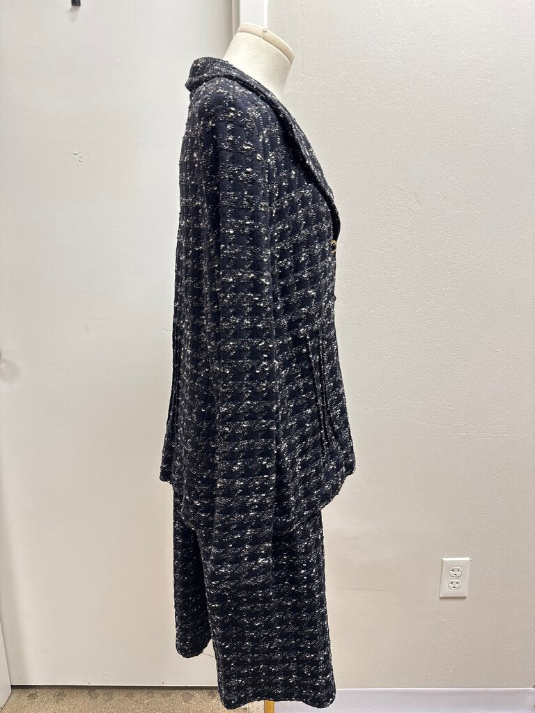 St John Black and White Knit Skirt Suit NWT