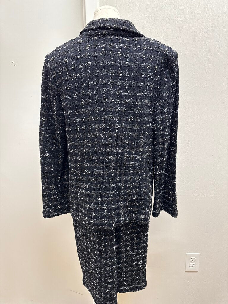 St John Black and White Knit Skirt Suit NWT