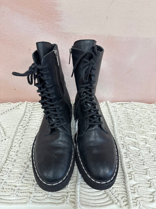 Aquatalia Black Combat Boot