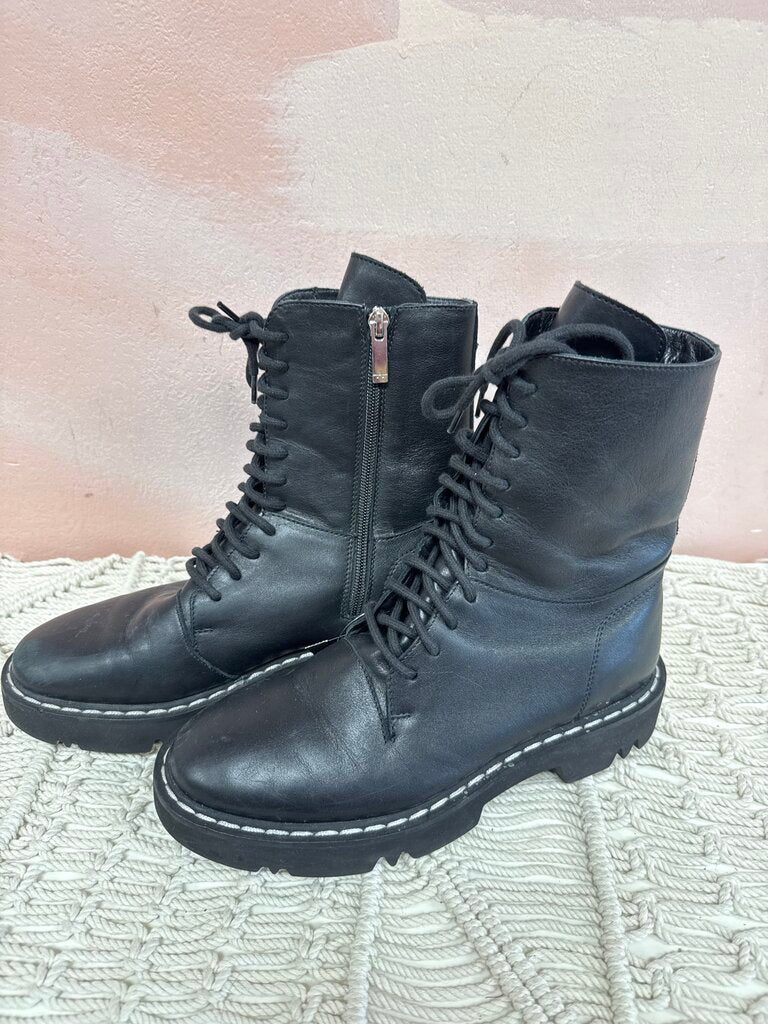 Aquatalia Black Combat Boot