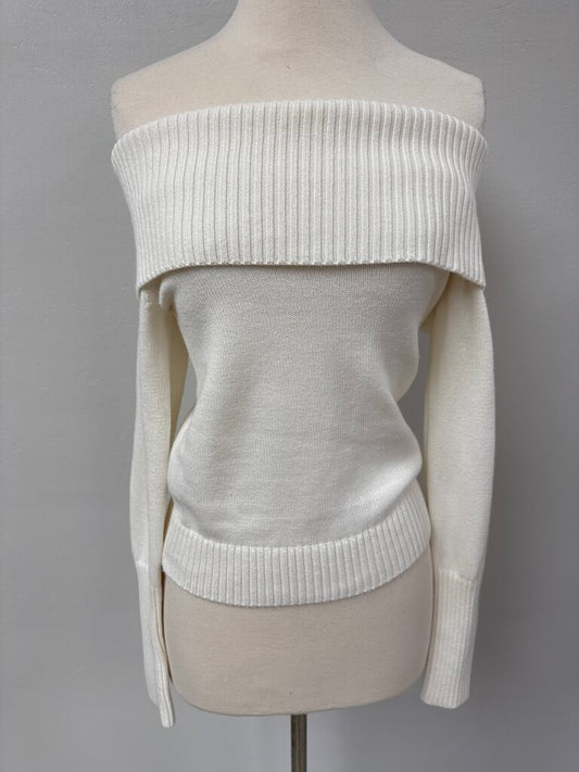 Sunday Best Ivory Off the Shoulder Sweater NWT