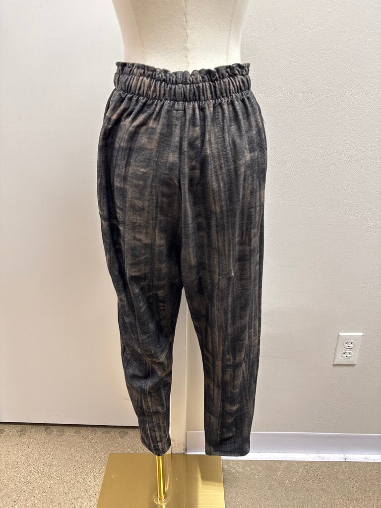 Rina Zin Grey Tie Dye Pull On Trouser