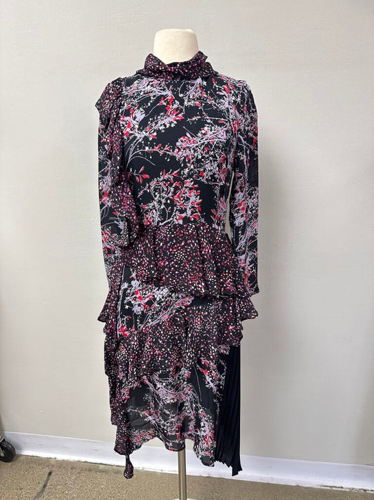 LR by Legally Red Black and Red Printed Maxi Dress