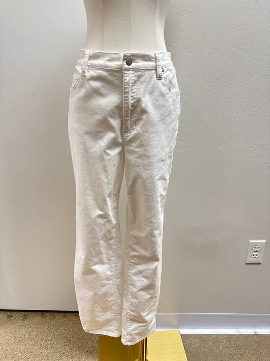 Eileen Fisher White Velvet Chino