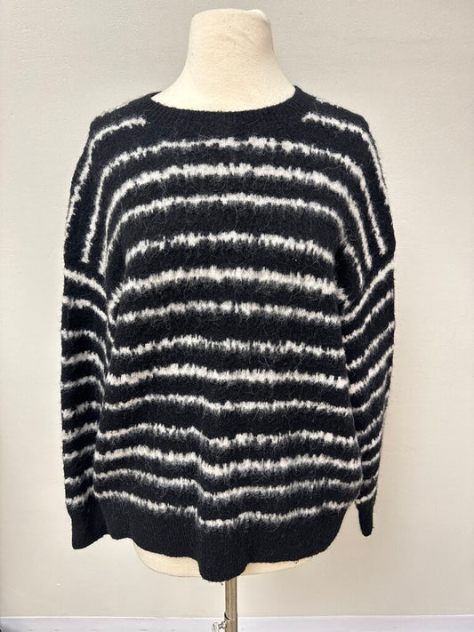 AllSaints Black and White Sweater