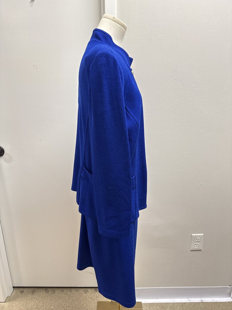St John Cobalt Knit Skirt Suit NWT