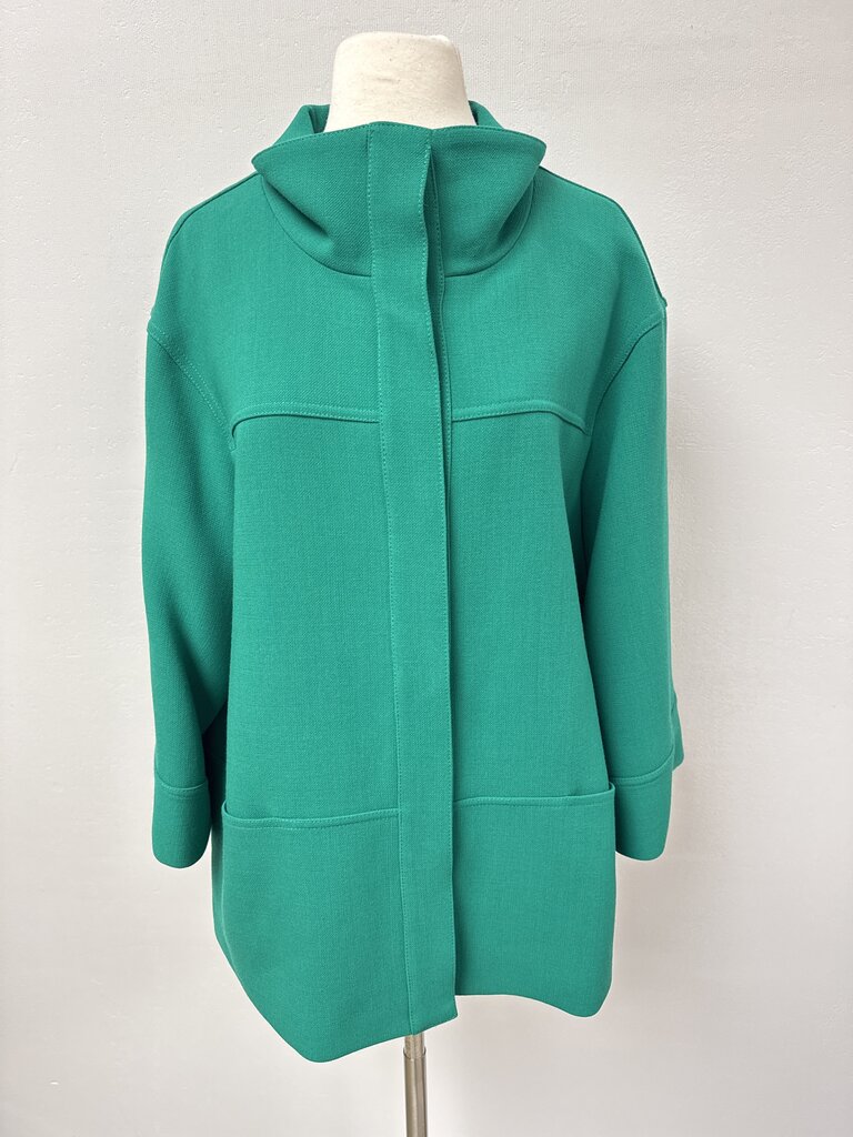 Lafayette 148 Jade Wool Swing Coat NWT