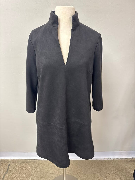 Tuckernuck Black Faux Suede Dress