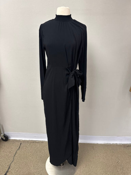 Pashmina Black Hi Neck Maxi Dress