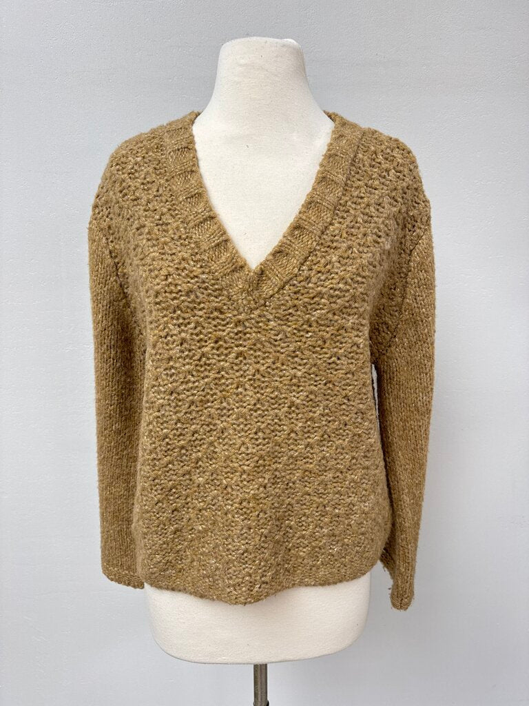 Ramy Brook Tan V-Neck Sweater