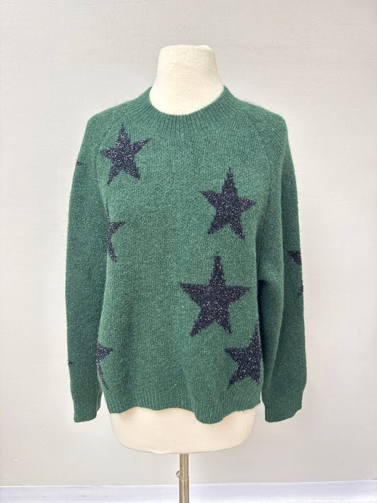 AllSaints Green Star Sweater
