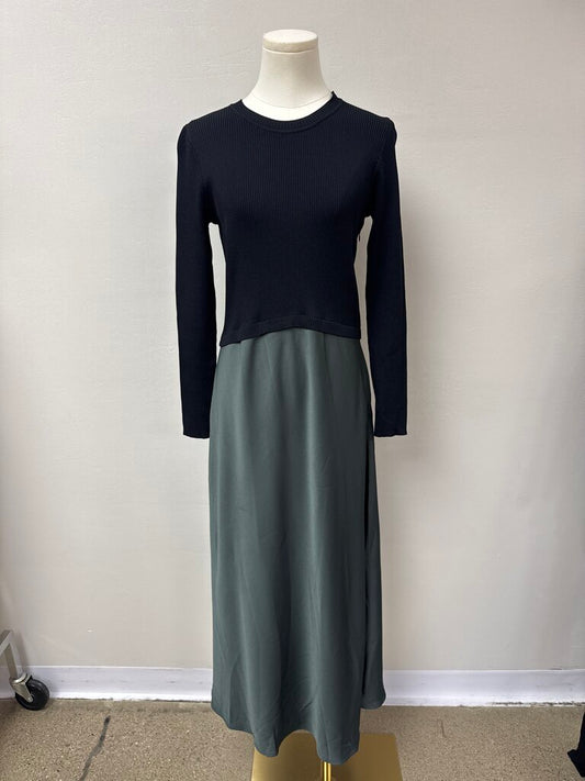 Donna Bella Black and Olive Maxi Dress