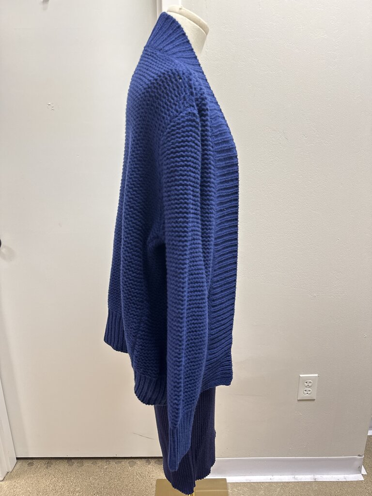 Luisa Spagnoli Blue Knit Cardigan and Skirt Set