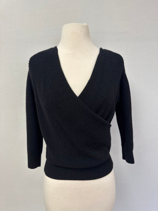 Carbon38 Black Scoop Sweater