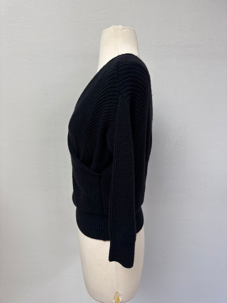 Carbon38 Black Scoop Sweater