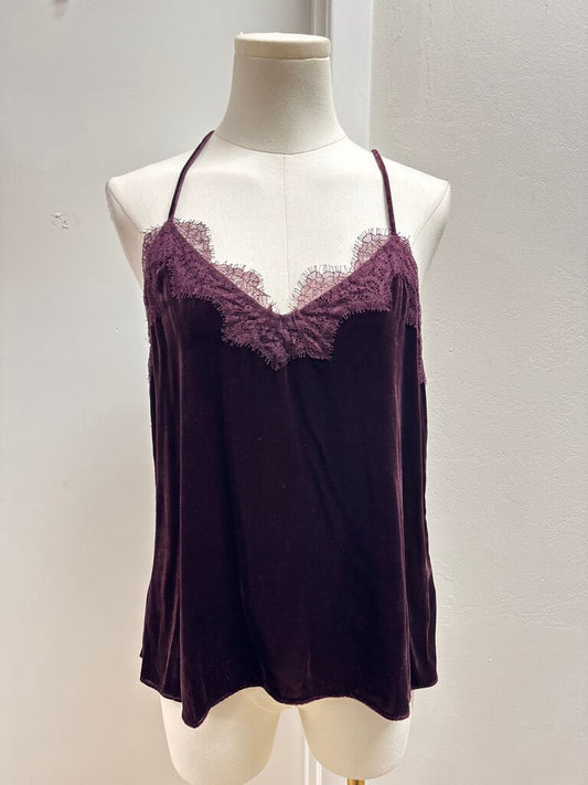 Cami NYC Burgundy Velvet Cami