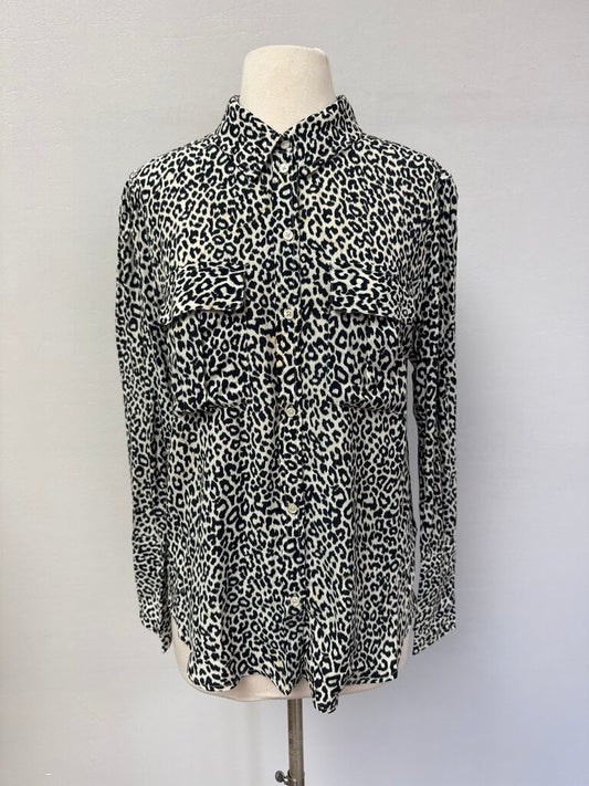 Something Navy Animal Print Blouse