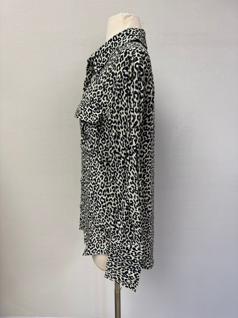 Something Navy Animal Print Blouse