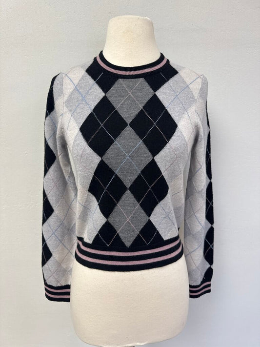 rag & bone Grey Argyle Sweater