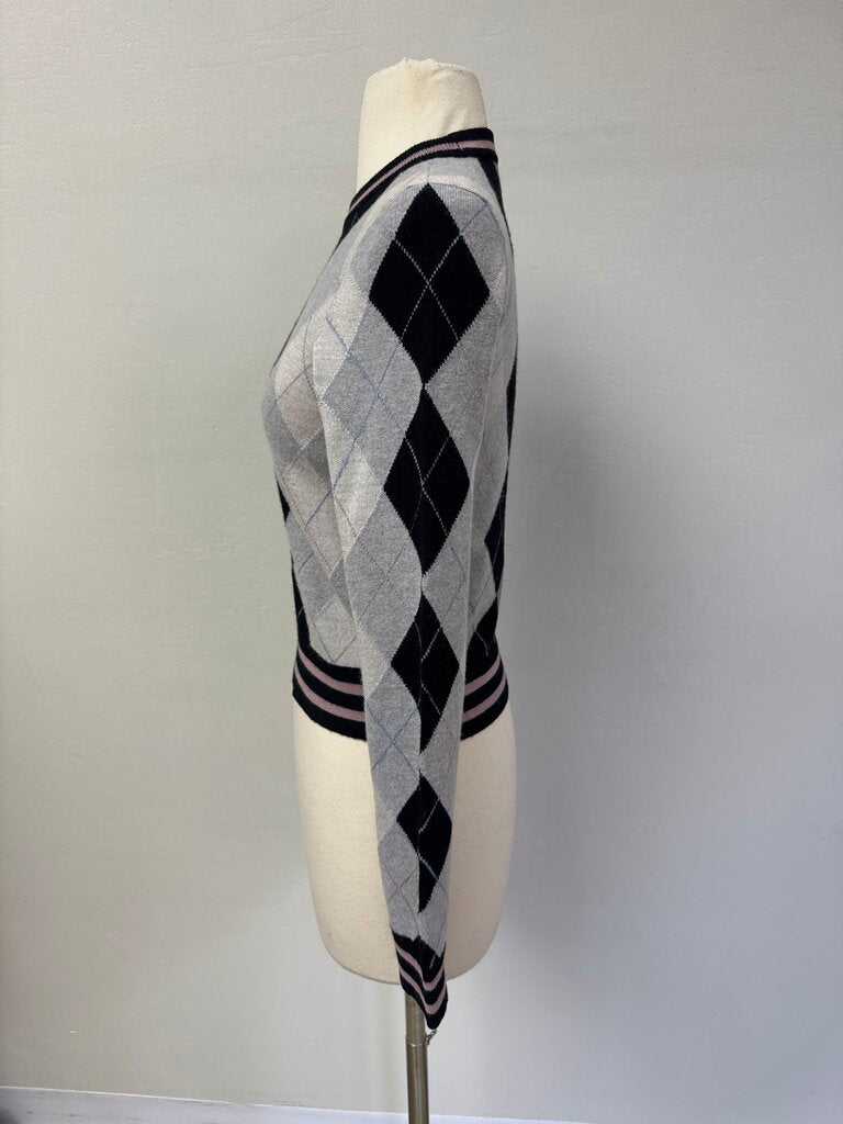 rag & bone Grey Argyle Sweater