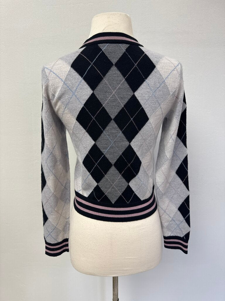 rag & bone Grey Argyle Sweater