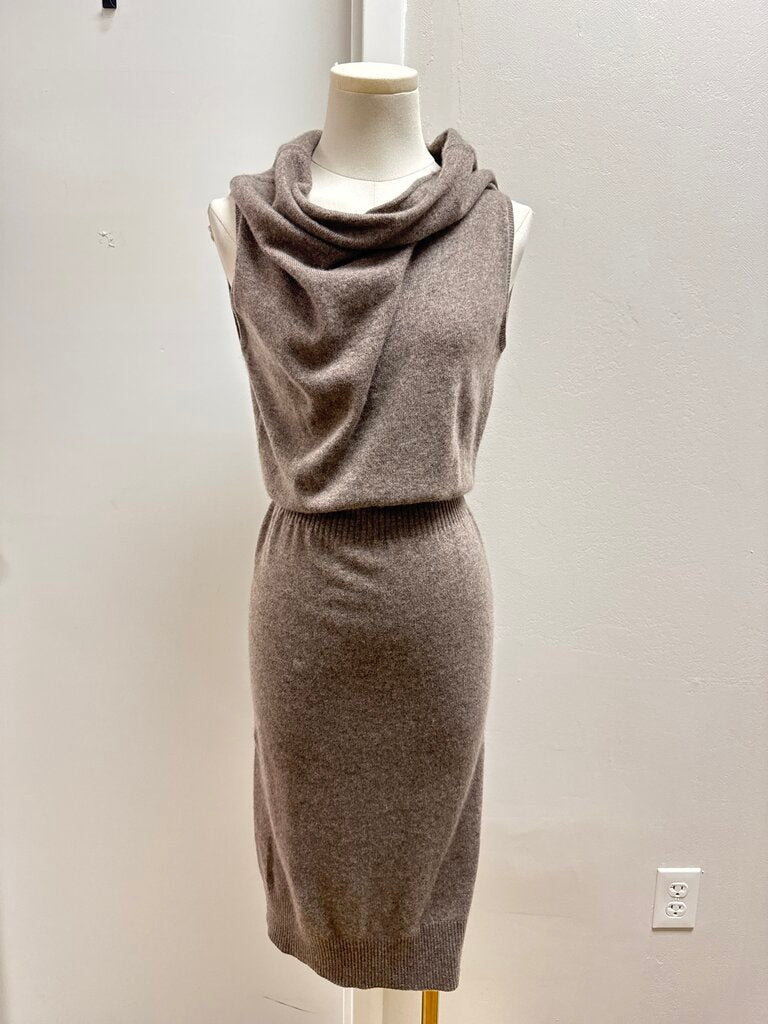 Brochus Walker Barley Cashmere Cowl Neck Dress