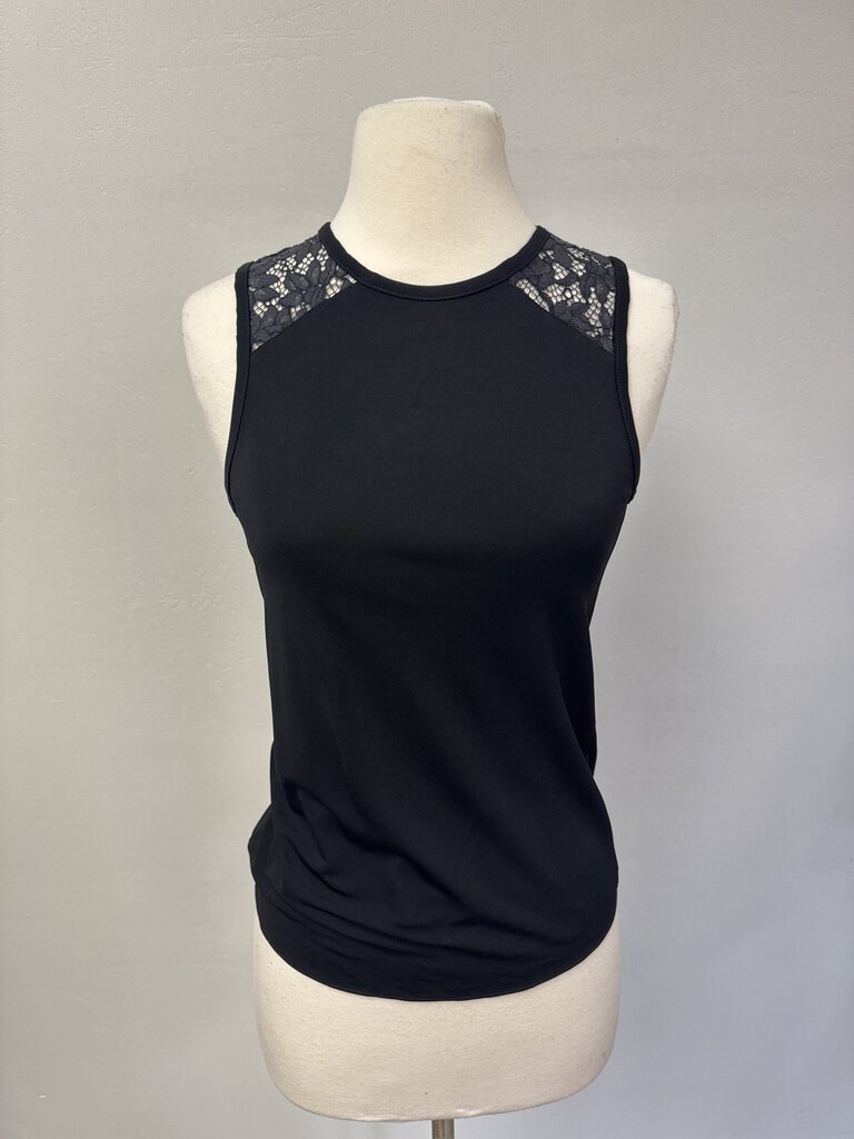 rag & bone Black Lace Trim shell
