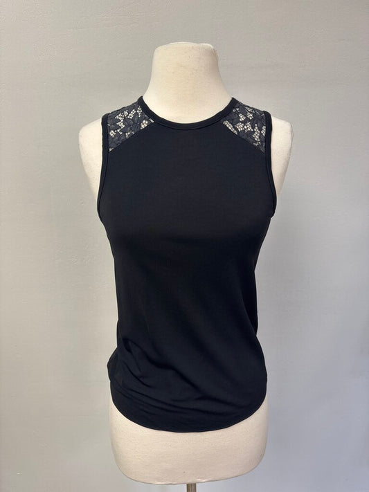 rag & bone Black Lace Trim shell