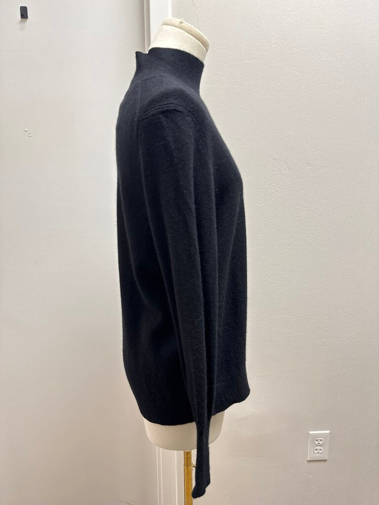 Kilte Black Cashmere Mock Neck Sweater