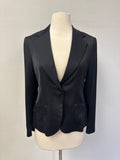 Theory Black Sateen Blazer