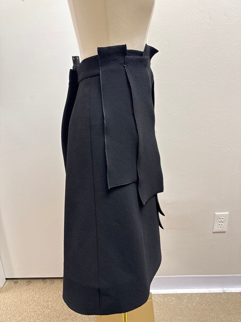 Stogova Black Fringe Skirt