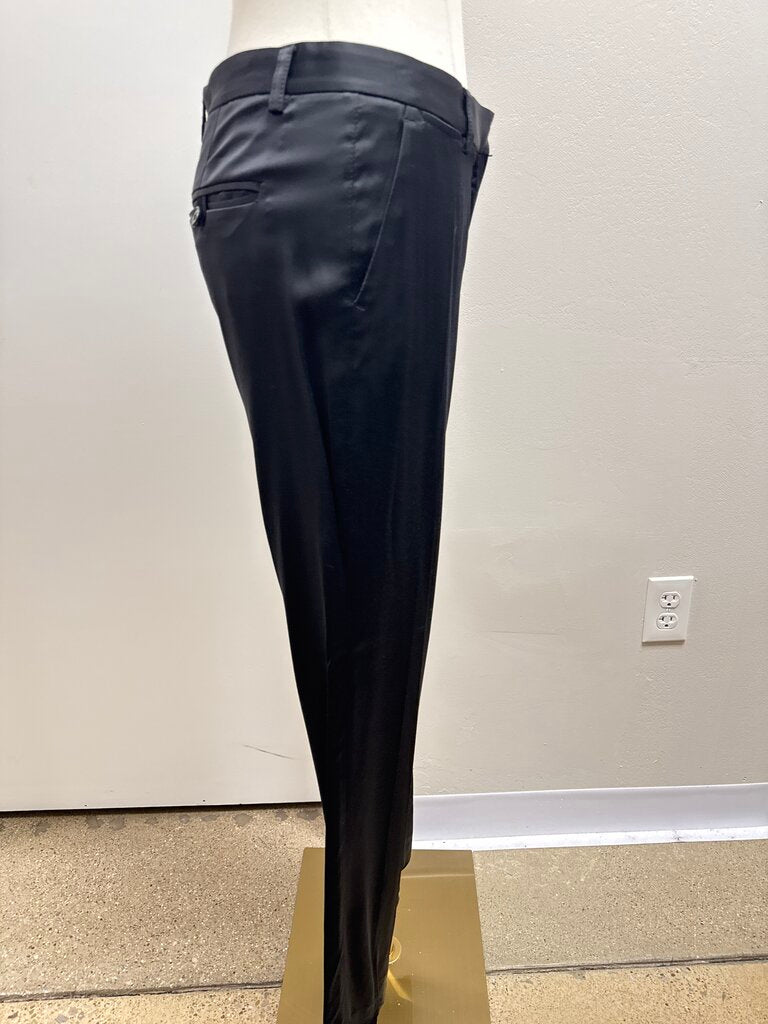 Theory Black Sateen Trouser
