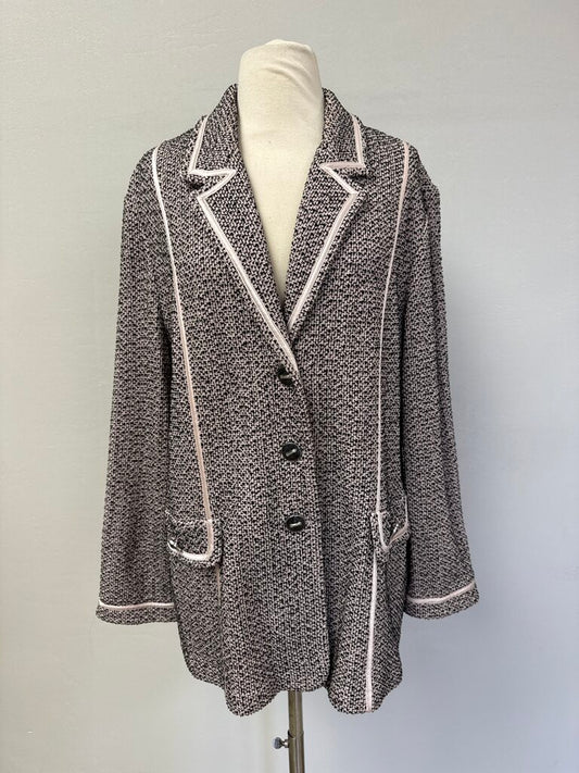 St John Pink and Black Tweed Blazer
