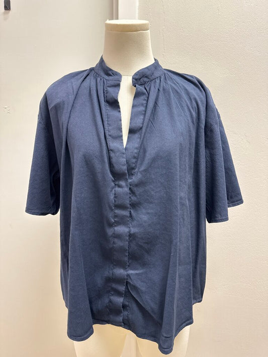 Vince Navy Cotton Blouse
